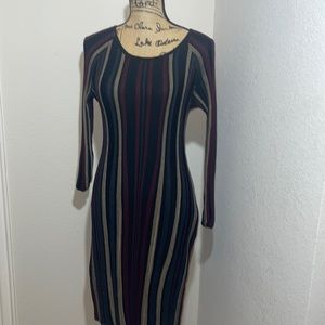 Stripped sweater dress